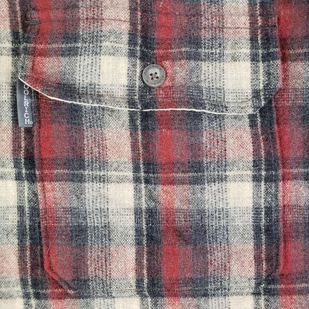 Woolrich Shirt Flannel Plaid Mens Size Medium M Long Sleeve Button Down Wool - Picture 4 of 10